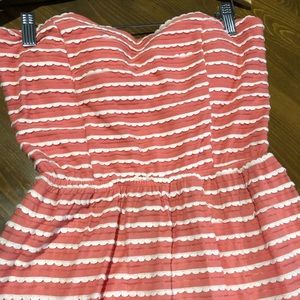 Strapless dress with open back detail